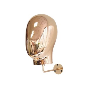 Chrome Head Mannequin Vàng Mạ Cho Tóc Giả Làm Cho Nữ Trang Điểm Đồ Trang Sức Hiển Thị Tóc Giả Mannequin Heads Cho Tóc Giả - Product Image 1