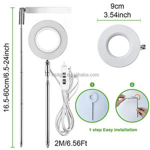 Mini lampe <span class=keywords><strong>de</strong></span> croissance LED USB à spectre complet pour plantes d'intérieur, avec anneau lumineux unique et support d'angle - Product Image 5
