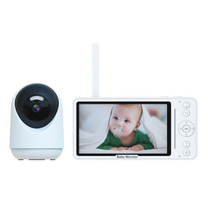 Caméra de surveillance pour bébé 3MP avec téléphone et écran LCD 5.0 pouces Détecteur de mouvement audio bidirectionnel Moniteur pour bébé avec vision nocturne - Product Image 3