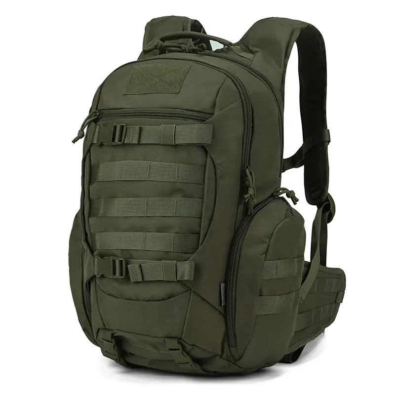 Mochila táctica verde militar personalizada, con correas Molle para deportes al aire libre