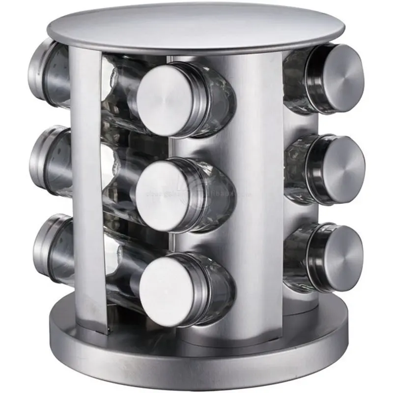 Pemegang Cuka Kaca, Dispenser Cuka Minyak dan Pengocok Garam Merica Meja Bumbu Pemegang Server Cruet Stainless Steel Berkelanjutan