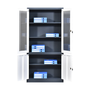 ตู้เก็บเอกสารเหล็กสำนักงานแบบบานเปิดกระจก - Product Image 5