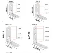 En stock aux États-Unis : Support d'angle en acier inoxydable, connecteur en L en métal avec vis pour quincaillerie de meubles et armoires