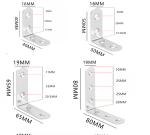 En stock aux États-Unis : Support d'angle en acier inoxydable, connecteur en L en métal avec vis pour quincaillerie de meubles et armoires - Product Image 5