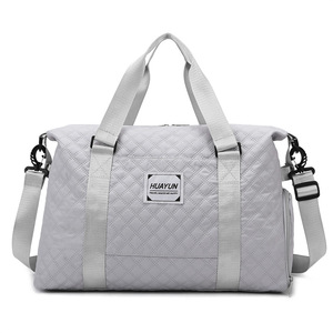 Unisex Geometric Durable Gym Duffel Bag Custom Logo Printed Nylon Travel Sports Fitness Hand-Held Shoulder Leisure Bag - Product Image 6