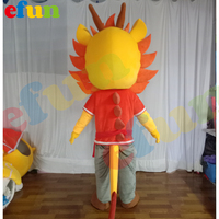 Efun quantité minimale de commande 1 PC Costume de mascotte de danse du lion de la danse du dragon traditionnelle chinoise personnalisée Coiffe mignonne Têtes de lions et de dragons à vendre