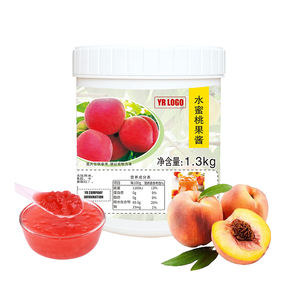 YUECHUANXIANG Liquid Peach Fruit Jam 20 Brix 1.3kg for Bubble Tea <b>Syrup</b> Fresh Juice Bulk Slush Toppings Ready Use <b>Low</b> <b>Calorie</b> - Product Image 4