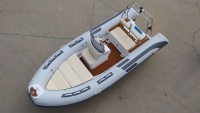 Bateau pneumatique de pêche certifié 16 pieds Orca/Hypalon/PVC à coque en fibre de verre, haute performance 480 CE, pour utilisation en lac