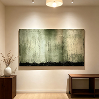 Peinture Zen Minimaliste Naturelle et Sereine, Art Abstrait Fait Main sur Toile pour Chambre Moderne, Salon, Décoration Relaxante