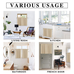 <span class=keywords><strong>Tende</strong></span> Corte Personalizzate per Finestre con Passanti, Tessuto 210 GSM, <span class=keywords><strong>Tende</strong></span> Oscuranti Monocolore per <span class=keywords><strong>Cucina</strong></span> - Product Image 6