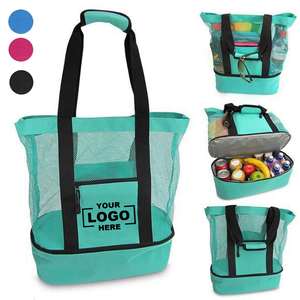 Sac fourre-tout isotherme pour pique-nique, sac de rangement de voyage en maille pour hommes et femmes, idéal pour le sport - Product Image 1