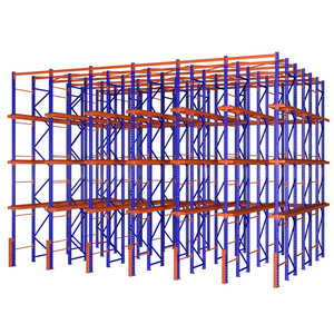Estante de almacenamiento de palés de doble cara profundo único de protección contra la corrosión resistente de acero Q235 equipo de almacén - Product Image 1