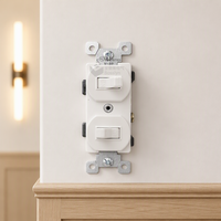 Interrupteur à bascule simple à double poignée Bosslyn, standard américain, 15A 125V, pour appareils électroménagers modernes