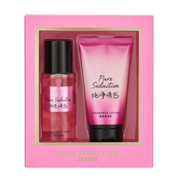 Coffret Cadeau Parfum Original pour Femme 125ML*2, Brume Corporelle Scent Florale Rose, Spray Déodorant Parties Intimes 125ML+125ML