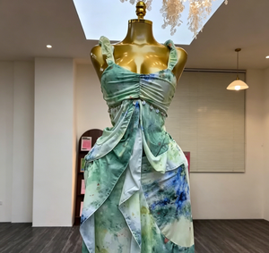Robe de soirée tendance 2026, style Queen, avec empiècements en maille transparente, moulante, sexy, froncée, coupe sirène, pour clubbing - Product Image 3