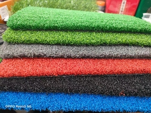 Pelouse artificielle écologique personnalisée de 15mm tapis de gymnastique gazon synthétique pour les terrains de sport de golf en PP et PE - Product Image 3