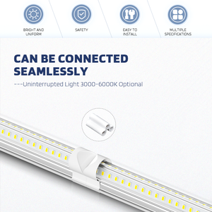 72W 80W 90W 100W V-Shape 120-130LM/W Integrated T8 LED Tube <b>Light</b> Aluminum Body for Shop Garage Warehouse <b>Workshop</b> Lighting - Product Image 3