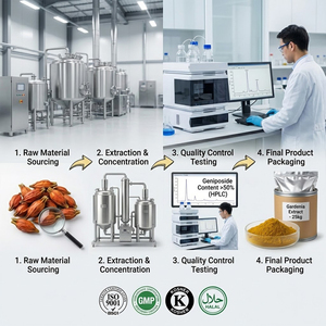 Натуральный экстракт гардении с высоким содержанием генипсозида: защита печени, противовоспалительное и антиоксидантное средство, пищевой краситель, 1 кг - Product Image 5