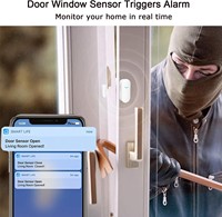 Sensor de Puerta Inalámbrico UEMON Smart Home Tuya WiFi con Batería, Alarma de Seguridad Compatible con Alexa/Google Home