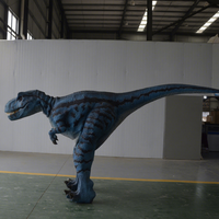 Costumes de dinosaures personnalisés, dinosaures animatroniques, costume de dinosaure électrique à yeux rouges pour parc à thème, centre commercial