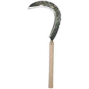 Faucille de jardin industrielle de 50 cm pour betteraves Lame en acier avec manche en bois pour usage agricole Distributeur italien - Product Image 1