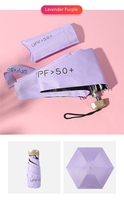Mini Paraguas Plegable de Viaje, Superligero, Anti-UV, Compacto de 5 Pliegues, Protección Minimalista contra la Lluvia, Impresión Personalizada, Regalo Empresarial