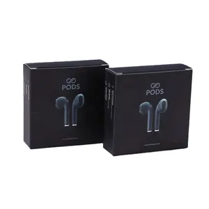 หูฟังไร้สายหูฟังกล่องสำหรับ Apple Airpods Pro หูฟังสีดำกล่องบรรจุภัณฑ์โลโก้ที่กำหนดเอง