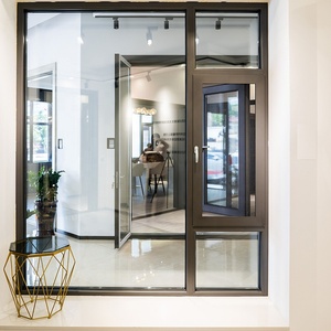 NFRC Fenêtres résidentielles à double vitrage Fenêtres tournantes inclinables en aluminium à impact d'ouragan et à coupure thermique - Product Image 4