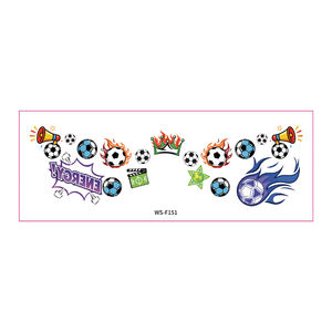 Tatuaggi Temporanei con Trasferimento ad Acqua e Lamina Dorata per Tifosi della Coppa del <span class=keywords><strong>Mondo</strong></span> di Calcio e Adesivi per il Viso - Product Image 1