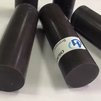 Tige en plastique ronde solide en polytétrafluoroéthylène personnalisée 40%/60% Tige ronde en PTFE renforcé rempli de poudre de cuivre/barre