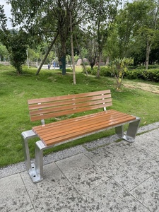 Açık Park banklar katı ahşap uzun sandalyeler bahçe teras sandalyeler <span class=keywords><strong>Metal</strong></span> banklar gümüş dayanıklı dış mekan mobilyası paslanmaz çelik