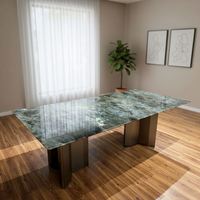 Table à manger en marbre sur mesure, design moderne et luxueux nordique, pieds et supports, meubles pour la maison