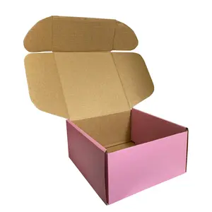Kostenlose Design benutzer definierte Papier box rosa matte Versand kartons für Unterwäsche, Kleidung benutzer definierte Wellpappe Box