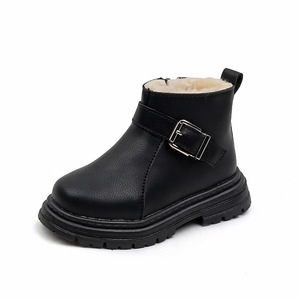 Nouvelles bottines de style britannique pour garçons et filles, bottes de neige à semelle souple, bottes chaudes en fourrure pour enfants, mode tendance - Product Image 6