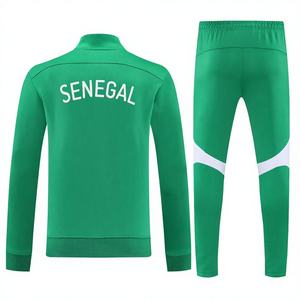 Conjunto de Chaqueta Verde Senegal 2627, <span class=keywords><strong>Camiseta</strong></span> de Entrenamiento de Fútbol para Hombre, 100% Poliéster, Corte Automatizado, Transpirable, Impermeable, de Secado Rápido - Product Image 4