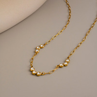 Collier personnalisé en zircon pour femme, chaîne en acier inoxydable 316L doré, collier ras du cou pour usage quotidien, superposition, cadeau