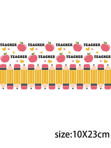 Letop 1ชิ้น UV สำหรับ DTF ถ้วย wraps กันน้ำเครื่องเขียนการเรียนรู้สำหรับครูขวดพลาสติก16ออนซ์พร้อมไม้บรรทัดดินสอและการถ่ายโอน - Product Image 3