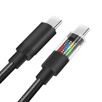 3.3ft LED Display Pd 60w Câble de téléphone portable Câble Usb C Type-c Câble de données à charge rapide