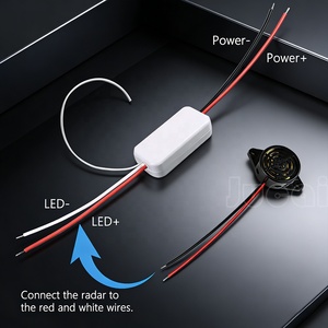 Capteur de mouvement PIR RF 433 MHz rechargeable, émetteur sans fil avec récepteur traversant les murs, alarme antivol 12V/24V, temporisation d'extinction automatique - Product Image 2