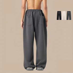 Pantalon décontracté ample à cordon de serrage pour homme, taille américaine, coupe ajustée, logo imprimé personnalisé, survêtement 350G de haute qualité, pantalon personnalisé - Product Image 2