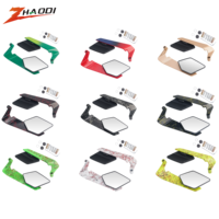 Accessoires de moto, nouveau style, miroir rétroviseur universel en alliage d'aluminium, style graffiti coloré, déflecteur de vent