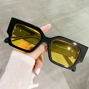 UV400 シェードグラス レディースグラス ブランド名 アウトドア日よけ ファッションスクエアサングラス、ユニセックスシックサングラス - Product Image 4