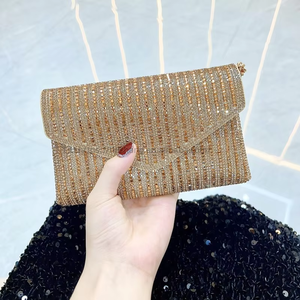 New Cross-border Fashion PU Mobile Phone Bag Full Chain Hand-held Small <b>Square</b> Cover Dinner Bag Polyester Daily Tanjing - Product Image 6