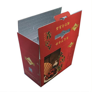 Custom Logo Printed Recycled Cardboard Seafood/<strong>Meat</strong> Insulated Thermal Box Aluminum Foil Paper Gift Packing Packaging Carton Box - Product Image 2