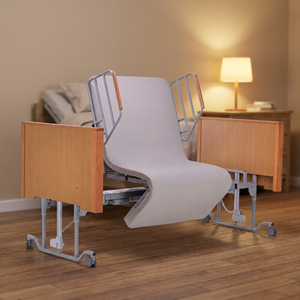 Lit médicalisé électrique réglable pour soins à domicile, lit de soins pour personnes âgées, en stock à Hong Kong, livraison immédiate, lit rotatif pour personnes âgées, exposition HK - Product Image 1