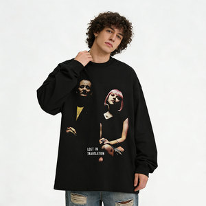 T-shirt unisexe à manches longues AMLClever, impression numérique directe, style tendance, motif <span class=keywords><strong>Solitude</strong></span> & Emotion, pour l'automne, personnalisable OEM - Product Image 3