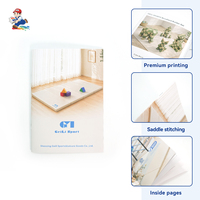 Impression de livres écologiques personnalisés pour manuels de jouets pour enfants, reliure à cheval, couleur pleine, couverture souple, logo personnalisé, certifié FSC