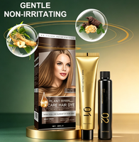 Crema de Tinte para el Cabello a Base de Plantas, Coloración Instantánea, Segura, Sin Amoníaco, Colores Personalizables, Sin Daño al Cabello, Crema de Coloración Resistente a la Decoloración