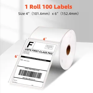 Nanwang 4 "x 6" dính Sticker trắng trực tiếp nhiệt địa chỉ vận chuyển nhãn Máy in nhiệt giấy gửi hàng 4x6 500 nhãn CuộN - Product Image 4