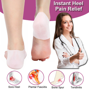 Extra Thick Gel Heel Protection <strong>Cups</strong> to Protect Heel Moisturize Sleeves Soft Comfortable Silicone Gel Heel Socks HA00557 - Product Image 6
